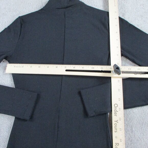 SKIMS Soft Lounge Turtleneck Long Sleeve Dress Womens XS Onyx Black Mock Neck - Picture 4 of 7